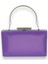 Mor Renk Cilt Deri Mat Deri Metal Saplı Abiye Çanta Gece Çantası Düğün Nişan Kına 1