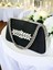 Özel Tasarım Siyah Renk Saten Zincir Saplı Kristal Taşlı Saplı Kulplu Kadın Abiye Çanta 1