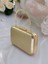 Gold Dore Renk Kristal Desenli Abiye Çanta Gece Çantası Düğün Nişan Portföy 2
