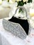Özel Tasarım Iri Kristal Taşlı Gümüş Renk Kadın Abiye Çanta Düğün Nişan Mezuniyet 3