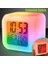LED Dijital Renkli Masa Saati Alarm Termometre Tarih Masaüstü Saat (5047) 1