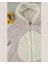 Ayıcık Welsoft Peluş Bebek Tulum – Kapüşonlu, Fermuarlı, Kapalı Ayaklı Lila/krem 3-6-9 Ay 2