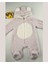Ayıcık Welsoft Peluş Bebek Tulum – Kapüşonlu, Fermuarlı, Kapalı Ayaklı Lila/krem 3-6-9 Ay 3