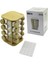 16PCS Kare - Döner Standlı Cam - Bambu Kapak Tuzluk - Baharatlık Bambu Stand (5047) 1