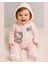 Hello Welsoft Pelüş Kız Bebek Tulum – Kapüşonlu ve Patikli - Pembe/bej - 0-12 Ay 1