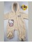 Hello Welsoft Pelüş Kız Bebek Tulum – Kapüşonlu ve Patikli - Pembe/bej - 0-12 Ay 2