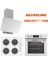 Beyaz Cam Ankastre Set BO65P4W01-CS5700E6W01-3481 Flam Beyaz (Buhar ve Airfryer Özellikli Fırın) 1