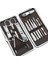 Suni Deri Çantalı, 12 Parça Siyah Veya Krom Nikel Tırnak Bakım, Manikür, Pedikür Seti 1