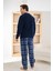 Erkek Düğme Yaka Kışlık Polar Pijama Takımı 6100/8,1 - 1 Adet 3