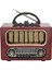 Orta Boy Retro Ahşap Tasarım Bluetooth Hoparlörlü Radyo – Fm/am Destekli, Şarjlı ve Taşınabiliri Radyo NS-6636 (5047) 1