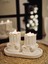 Tepside Dekoratif 2'li Yıkılmış Roma Sütunu Tealight Mumluk 8cm ve 2 Adet Tealight Mum Hediyeli 3