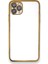 iPhone 11 Pro Max Kılıf Kamera Lens Korumalı Parlak Silikon Kapak Ryc/razer Lens - Gold 1