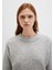 Yün Karışımlı Bisiklet Yaka Crop Gri Kazak 1710496-83096 19