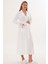 Mecit 6306 Ekru Kadın Uzun Sabahlık 1