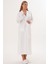 Mecit 6306 Ekru Kadın Uzun Sabahlık 2