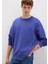 Silikon Logo Baskılı Mor Bisiklet Yaka Sweatshirt 0S10415-70695 7