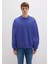 Silikon Logo Baskılı Mor Bisiklet Yaka Sweatshirt 0S10415-70695 8