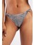 Giselle Mini String, Kadın Güpürlü Saten Gri String Külot 1