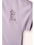 Kız Çocuk Baskı Detaylı Kısa Kollu Lila Tişört 2