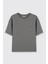 Erkek Çocuk Kısa Kollu Bisiklet Yaka Gri-Melanj Tişört 1