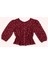 Kız Bebek Kalp Desenli Bordo Bluz 3