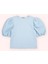 Kız Çocuk Kol Detaylı Mavi Tişört 2