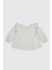 Kız Bebek Dantel Detaylı Ekru Bluz 2