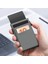 Siyah Rfid Akıllı Kredi Kartı Tutucu Cüzdan Metal Ince Ince Erkek Kadın Cüzdan Pop Up Minimalist Cüzdan Siyah Metal Banka Kart Sahibi Kılıfı (Yurt Dışından) 3