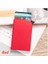 Kırmızı Yeni Anti-Manyetik Rfid Anti-Hırsızlık Kart Sahibinin Erkekler Otomatik Açılır Tip Metal Alüminyum Kabuk Kredi Kartı Kutusu Iş Cüzdanı (Yurt Dışından) 1