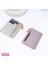 5C1Z Pembe Pu Kimlik Kartı Tutucu Şeker Renk Banka Kredi Kartı Kutusu Çok Yuvalı Ince Kart Durumda Cüzdan Kadın Erkek Kart Kapağı Minimalist Çanta Paraları (Yurt Dışından) 3
