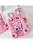 Beyaz Süper Sevimli Pembe Tavşan Peluş Fotocard Tutucu Anahtarlık Kart Tutucu Kart Koruyucu Kılıf Otobüs Banka Adı Kimlik Kartı Ekran Tutucu (Yurt Dışından) 4