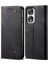 Honor 90 Için Denim Dokulu Deri Kılıf (Yurt Dışından) 1