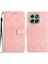 Honor X6B Için Eşkenar Dörtgen Dokulu Deri Kılıf (Yurt Dışından) 1