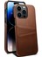 iPhone 14 Pro Max Için Buzağı Dokulu Kart Yuvaları Telefon Kılıfı (Yurt Dışından) 1