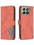 Honor X6B Için Eşkenar Dörtgen Dokulu Pu Kılıf (Yurt Dışından) 1
