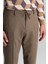 Saf Yün Bağcık Detaylı Tütün Rengi Chino Jogger Pantolon 8