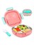 Paslanmaz Çelik Çocuk Bento Kutusu, Sızıntı Kanıtı, 3 Bölmeli, 1 Ila 3 Pembe Için Çatal Bıçak Takımı-Ideal Porsiyon Boyutlarına Sahip Öğle Yemeği Kutusu (Yurt Dışından) 1