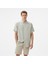 Erkek Yeşil Classic Fit Çizgili Gömlek W55447T.3SB 1