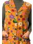 Kevser Çiçek Desenli Otantik Çift Cepli Kolsuz Pazen Kışlık Yelek Hardal Hrd 3