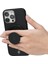 Warriors Serisi Aramid Fiber 360 Derece Dönebilen Magnetik Ring Stand Telefon Tutucu Siyah 4