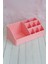 9 Bölmeli Makyaj Ruj Rimel Organizer Kozmetik Ürün Düzenleyici - Pembe 1