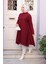 Merserize Bordo Tesettür Triko Panço Tunik 56401BR 1