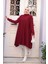 Merserize Bordo Tesettür Triko Panço Tunik 56401BR 3
