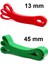 2 Li Resistance Powerband Güç Bandı Seti Direnç Lastiği Squat Aerobik 45MM + 13 mm Yeşil-Kırmızı 1