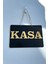 KASA Yazılı Yönlendirme Tabelası - Siyah MDF Üzeri Gold Aynalı Pleksi (29x20 cm) 1