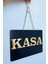 KASA Yazılı Yönlendirme Tabelası - Siyah MDF Üzeri Gold Aynalı Pleksi (29x20 cm) 3