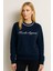 Yaka Detaylı Üç Ip Kadın Sweatshirt 1