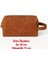 Hakiki Deri Dopp Kit El Çantası| Seyahat Makyaj ve Tıraş Çantası Organizer 6