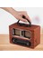 Büyük Boy Retro, Nostaljik, Ahşap Tasarım Bluetooth Hoparlörlü, Şarjlı, Taşınabilir Fm/am Destekli Radyo NS-6635 (4887) 4