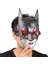 Resveq Kırmızı Gözlü Siyah Batman Maske - Lastikli Batgirl Maskesi 28X17 cm 1
